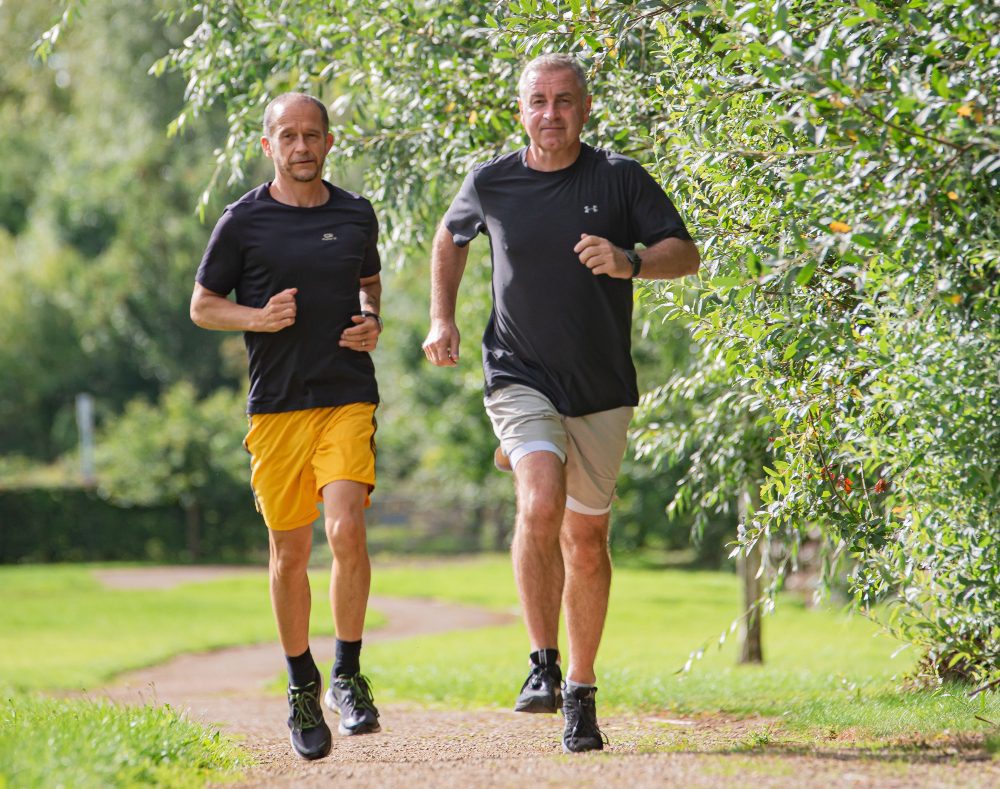 Neil the Coach running with a client